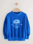 Cobalt Blue Slogan Sweatshirt