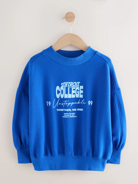 Cobalt Blue Slogan Sweatshirt