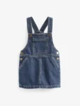 Indigo Blue Denim Pinafore Dress