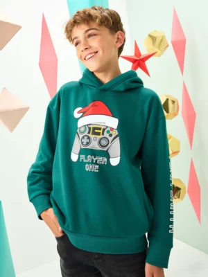 Green Controller Christmas Hoodie
