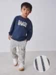 Baker by Ted Baker Navy Sweatshirt and Striped Trousers Set