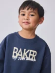Baker by Ted Baker Navy Sweatshirt and Striped Trousers Set