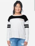 Justice Black & White Girls Top