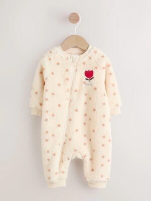 Spot Heavyweight Fleece Baby Sleepsuit