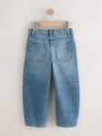 Mid Blue Denim Barrel Jeans