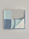 Blue Patchwork 100% Cotton Baby Blanket