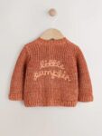 Orange Little Pumpkin 100% Cotton Slogan Baby Cardigan