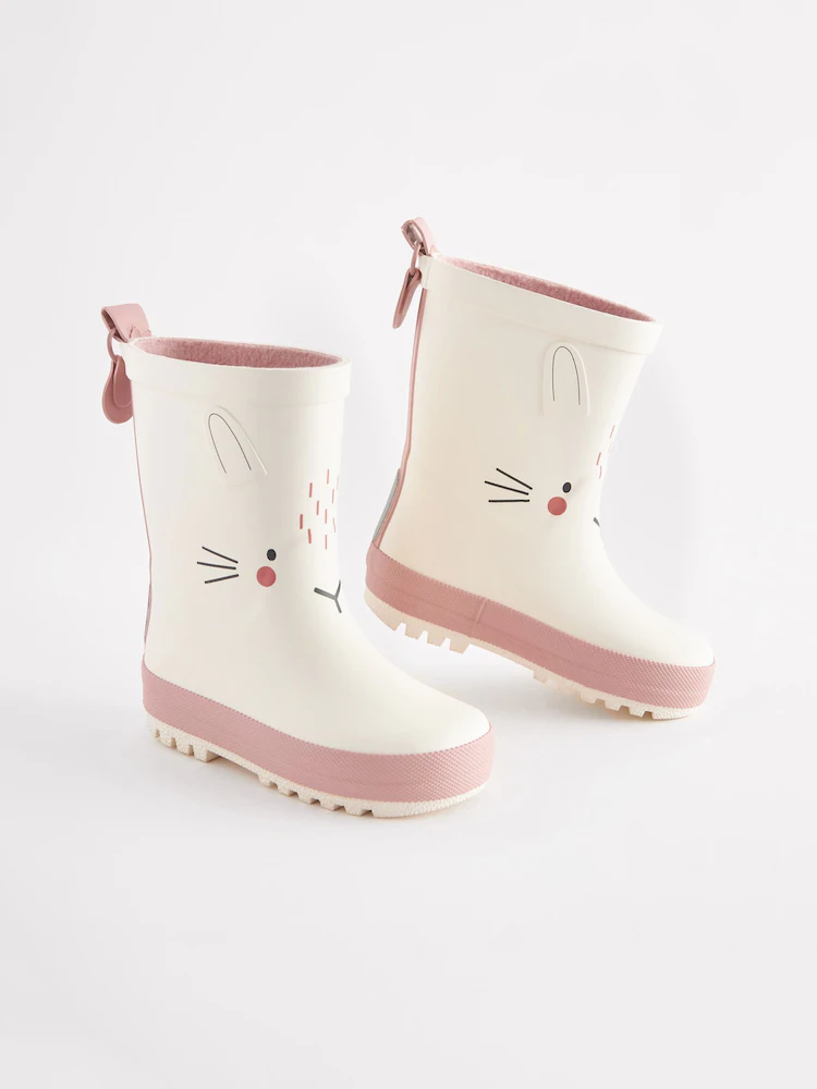 White Bunny Wellies