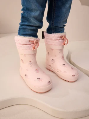 Fairy Pink Thinsulate Lined Cuff Wellies
