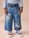 Denim Unicorn Embellished Jeans