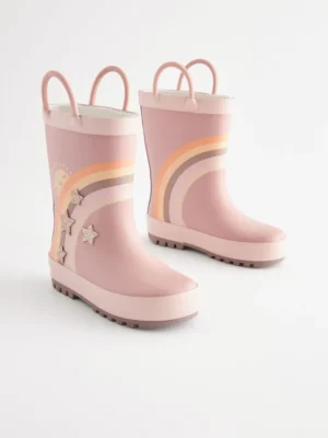 Neutral Rainbow Handle Wellies