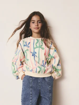 Ecru Bow Christmas Jumper Sweatshirt