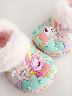 Pink Peppa Pig Cosy Lined Slipper Clogs