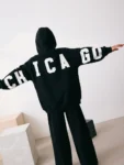 Black Slogan Hoodie