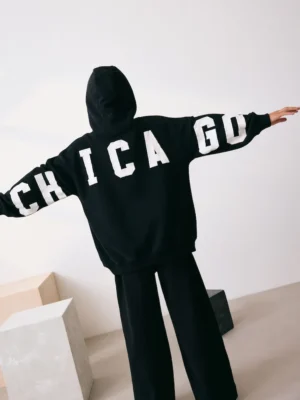 Black Slogan Hoodie