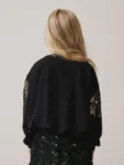 Long Sleeve Sequin Bubble Hem Sweat Top