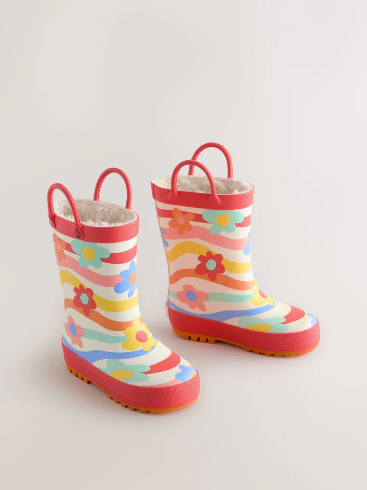 Multi Rainbow Handle Wellies