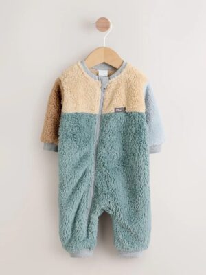 Minerals Colour Blocked Fleece Sleepsuit