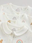 White Ground Sleepsuits 3 Pack