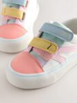 Multi Colourblock Wide Fit (G) Touch Fastening Trainers