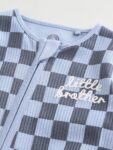 Blue Little Brother Baby Family Sleepsuit