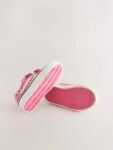 Pink Heart Wide Fit (G) Touch Fastening Trainers