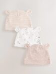 Neutral Baby 100% Cotton Beanie Hats 3 Pack