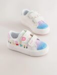 White Wide Fit (G) Peppa Pig Chunky Trainers with Touch Fastening