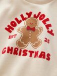 Ecru Christmas Crew Neck Jersey Sweatshirt