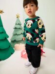 Green Christmas Mickey Mouse Crew Sweatshirt