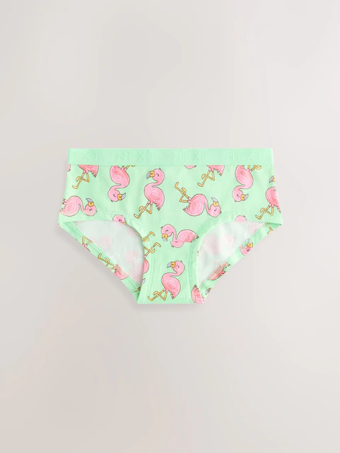 Aqua/Pink Hipster Briefs 5 Pack