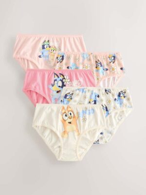Pink Bluey Briefs 5 Pack