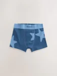 Blue Stars & Stripes Junior Pattern Trunks 5 Pack