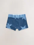 Blue Stars & Stripes Junior Pattern Trunks 5 Pack