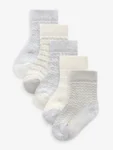 Grey Baby Socks 5 Pack