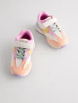 Multi Bright Elastic Lace Touch Fastening Trainers