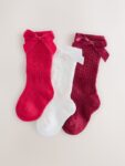 Red Bow Baby Socks