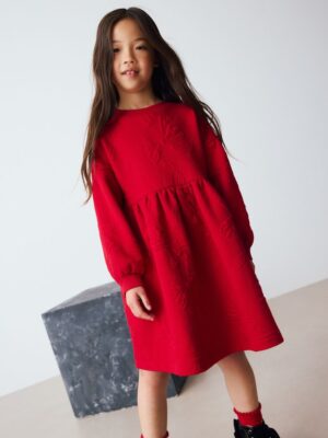 Quilted Bow Jumper Dress