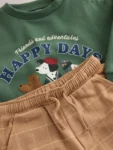 Green/ Brown Dog Single Sweatshirt and Joggers Set