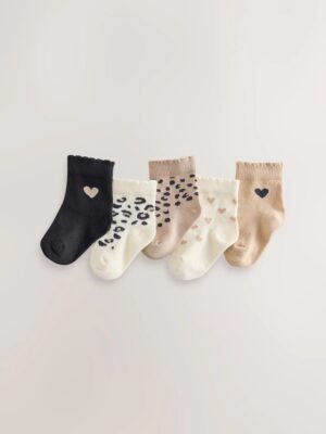 Monochrome Baby Socks 5 Pack