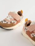 Neutral Animal Wide Fit (G) Elastic Lace Touch Fasten Trainers