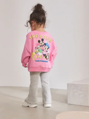 Pink Disney Mickey Mouse and Friends Long Sleeve Top and Flare Set