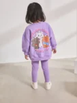 Lilac Purple Disney Aristocats Sweatshirt & Leggings Set