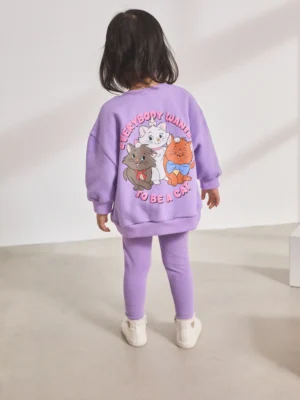 Lilac Purple Disney Aristocats Sweatshirt & Leggings Set