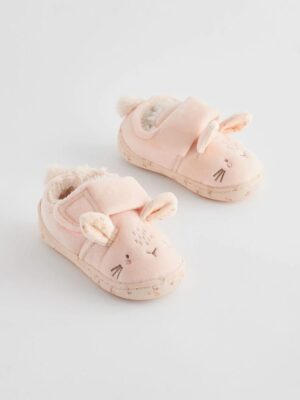 Neutral Cream Bunny Cupsole Slippers