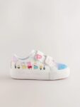 White Wide Fit (G) Peppa Pig Chunky Trainers with Touch Fastening
