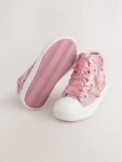 Pink Glitter Butterfly High Top Trainer