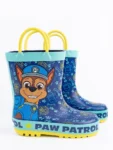 Vanilla Underground Blue Paw Patrol Boys Chase Graphic Wellington Boots with Handles