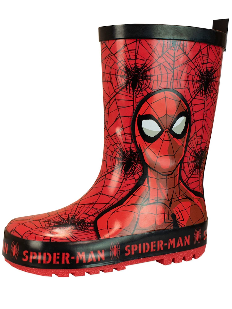Character Red Spiderman Printed Wellies