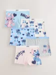 Pink/Blue Disney Stitch and Angel Shorts 5 Pack